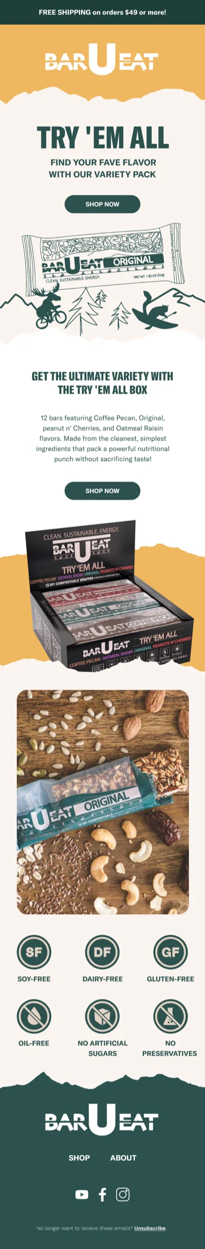 Baru Eat food email design